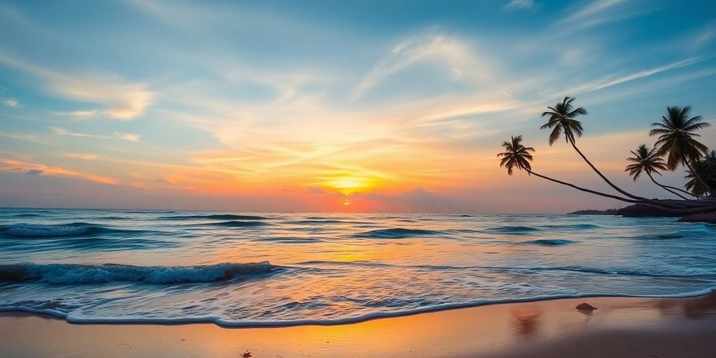 Sunset beach in Thailand, symbolizing hope and recovery.