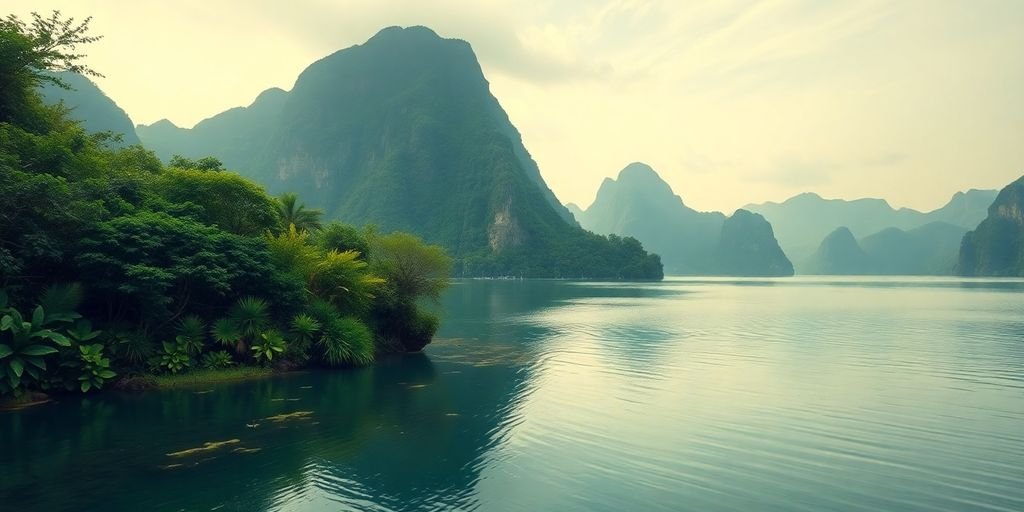 Tranquil Thai landscape promoting holistic healing for PTSD.
