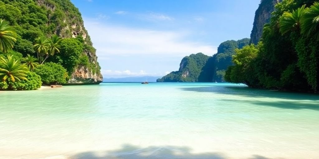 Tropical beach in Thailand, perfect for rehab and recovery.